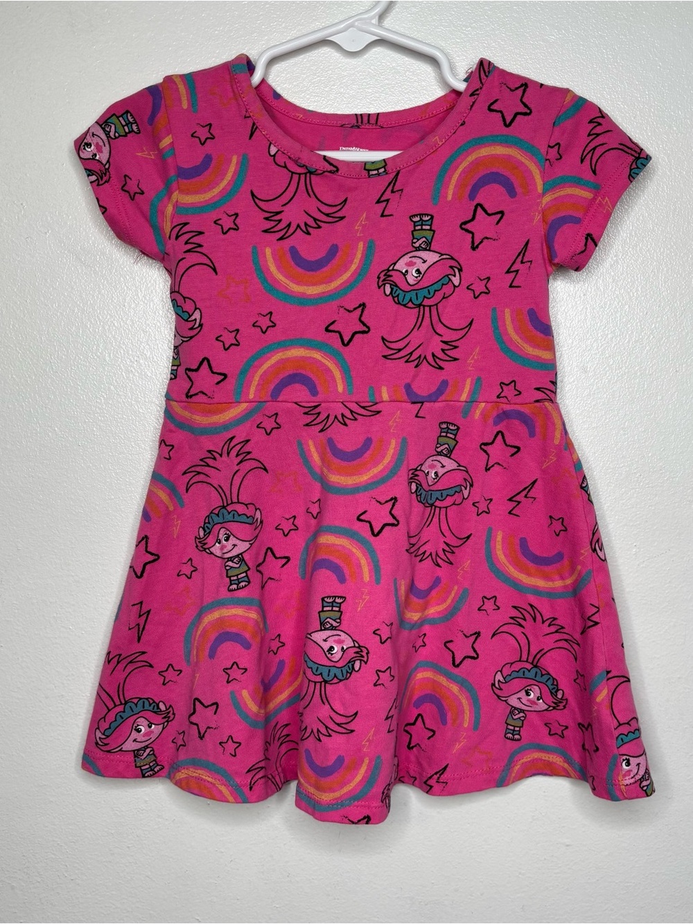 Trolls Band Together Poppy Pink Short Sleeve Dress